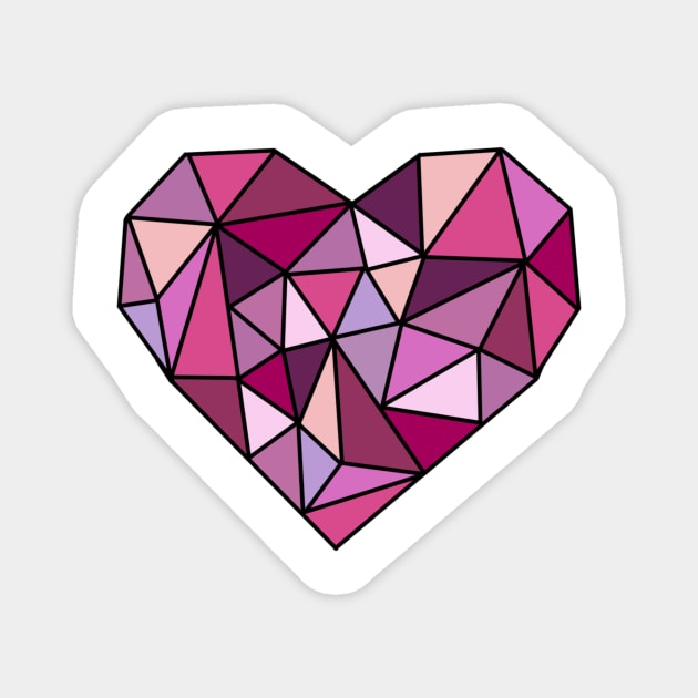 Pink Crystal Heart Magnet by UnseenGhost