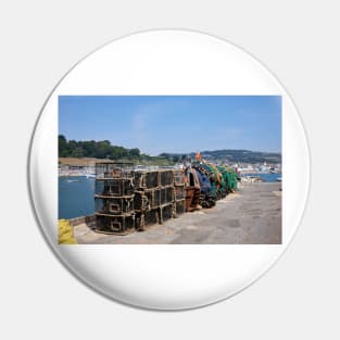 Lobster Pots on The Cobb, Lyme Regis, Dorset Pin