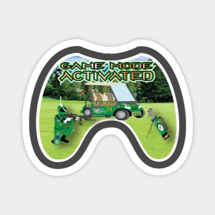 Green Golf Course Game Mode Activated White Trim Magnet