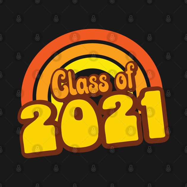 Retro Rainbow Class of 2021 by Jitterfly