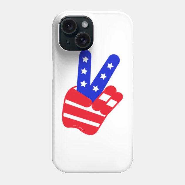 Vote - Vintage Peace Sign "V" (Hand Only) Phone Case by From The Trail