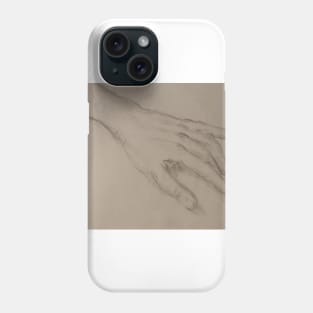 "Handskizze" skizzierte Hand Phone Case