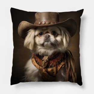 Cowboy Dog - Pekingese Pillow