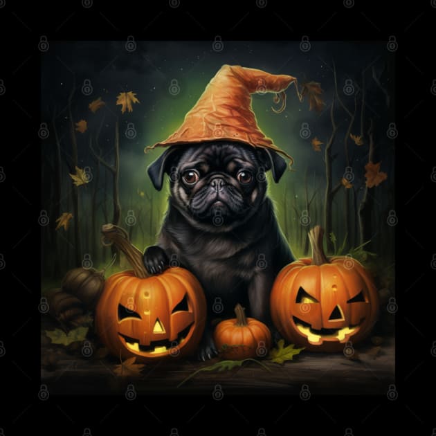 Black Pug Halloween by NatashaCuteShop