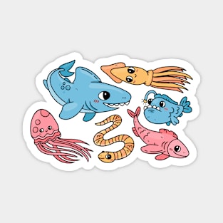 Sea Animal Cartoon Magnet