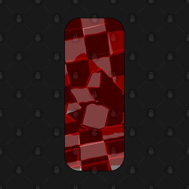 Mirror Cube in Checkered Checkered Room - Red by Zeroeroroo