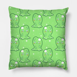 Cute Green Slime Pattern Pillow