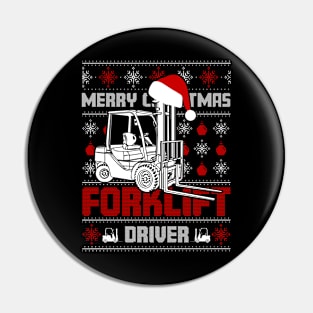 Merry Christmas Forklift Driver Pin