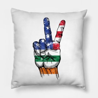 American Irish saint patrick's day flag peace symbol Pillow