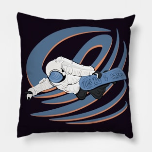 Snowboarding Astronaut Pillow