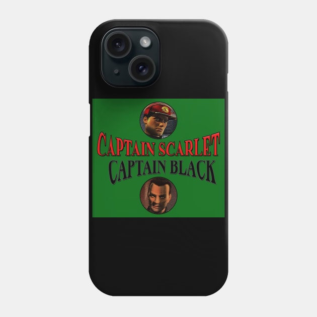 Captain Scarlet & Captain Black Phone Case by The Black Panther