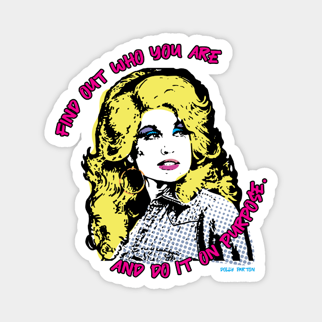 Pop Art Dolly Parton Magnet by zombiepickles