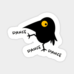 Dancing raven is partying Magnet