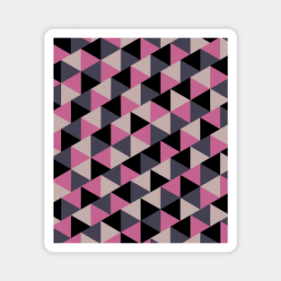 Geometric Pattern in Pink, Purple and Black Magnet