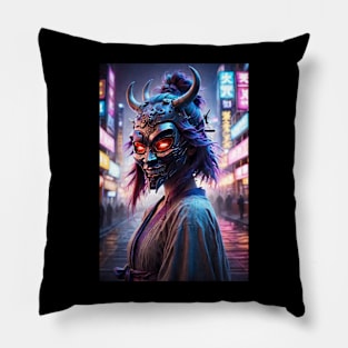 demon mask Pillow