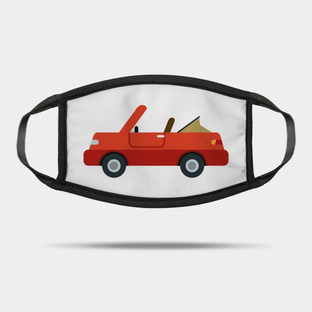 Convertible Car Funny Nursery Cartoon Drawing Design Convertible Car Mask Teepublic