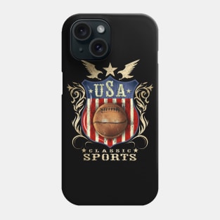 USA Classic vintage Basketball sports logo Phone Case