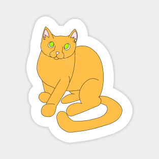 Orange cat Magnet