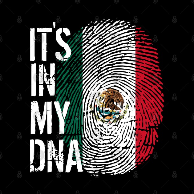 Mexico Flag Fingerprint My Story DNA Mexican by Your Culture & Merch