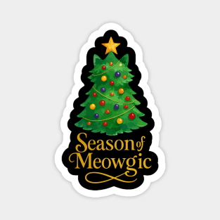 Season of Meowgic – Christmas Tree Cat – Funny Holiday Cat Lover Magnet