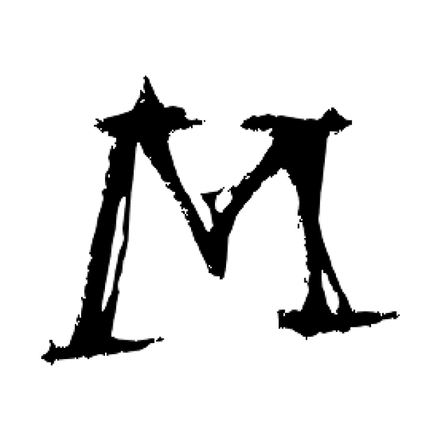 Dark and Gritty Letter M from the Alphabet by MacSquiddles