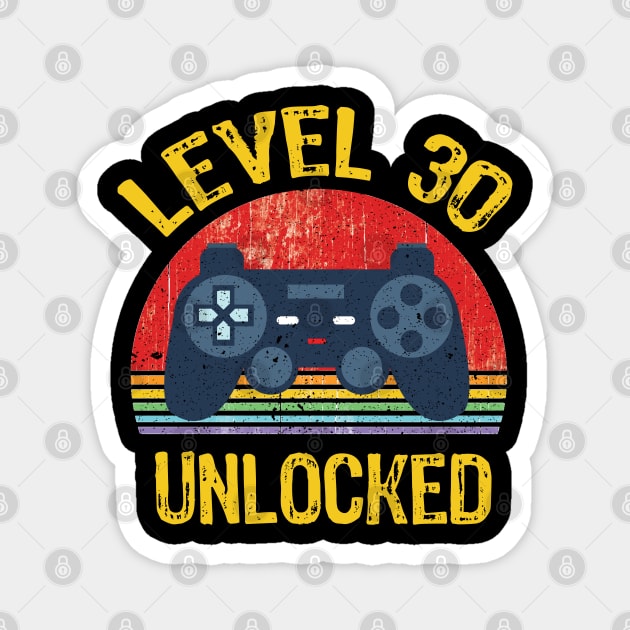 level 30 unlocked gift Magnet by GraphicTeeArt