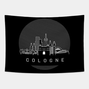 Cologne Germany Skyline Tapestry