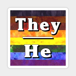 They-He Pronouns: Inclusive Magnet