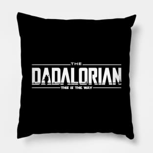 The Dadalorian White Funny Father's Day Pillow