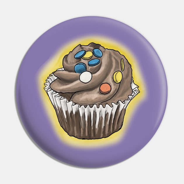 Chocolate Cupcake Pin by famousdinosaurs