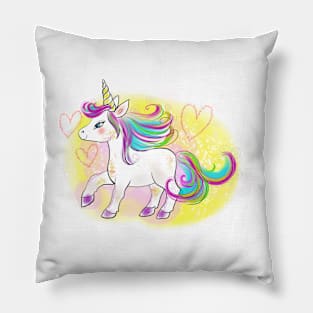 Little bunny carton unicorn Pillow