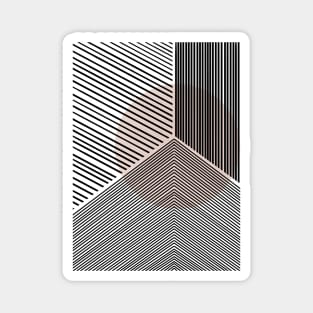 Blush Geometric Line Drawing Magnet