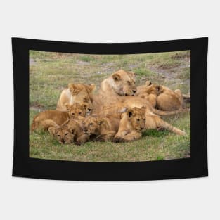 Lion Family, Tanzania Tapestry