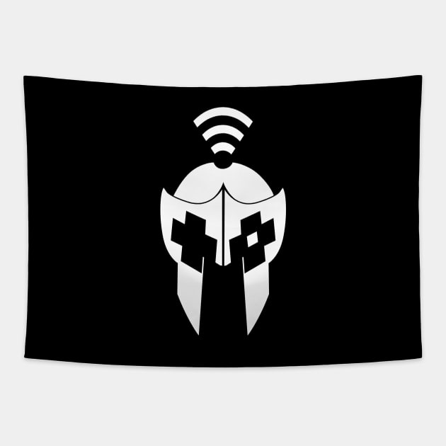 Spartachr1s White Logo Tapestry by NerdSloth