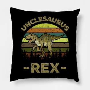 Unclesaurus T Rex Dinosaur Uncle Saurus Family Matching Pillow