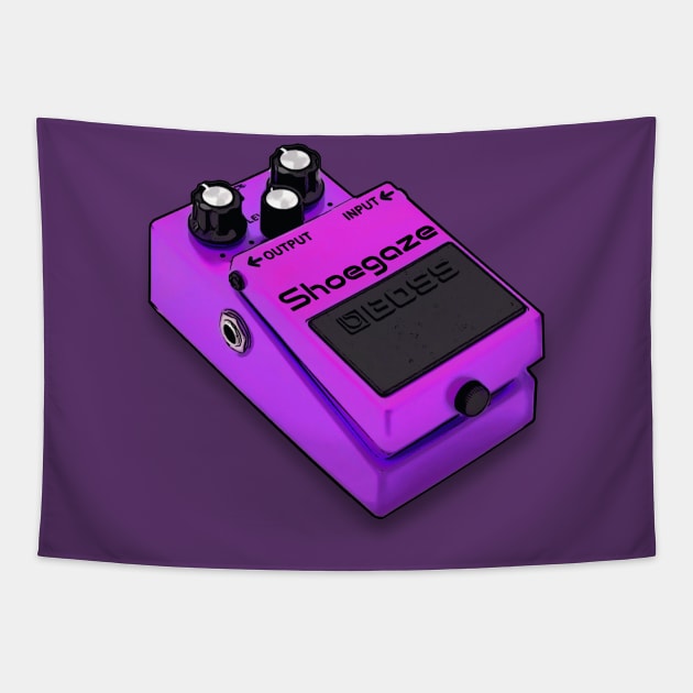 Shoegaze Guitar Effects Pedal /// Guitarist Design Tapestry by DankFutura