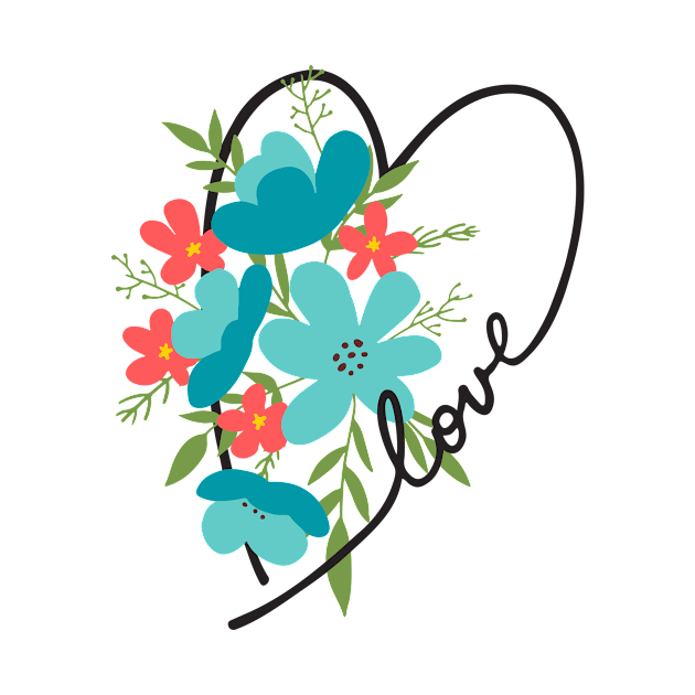 Floral Heart Love Letters for Flower Lovers by B*Shoppe