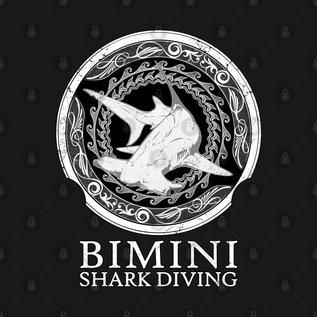 Hammerhead Shark Diving Bimini by NicGrayTees
