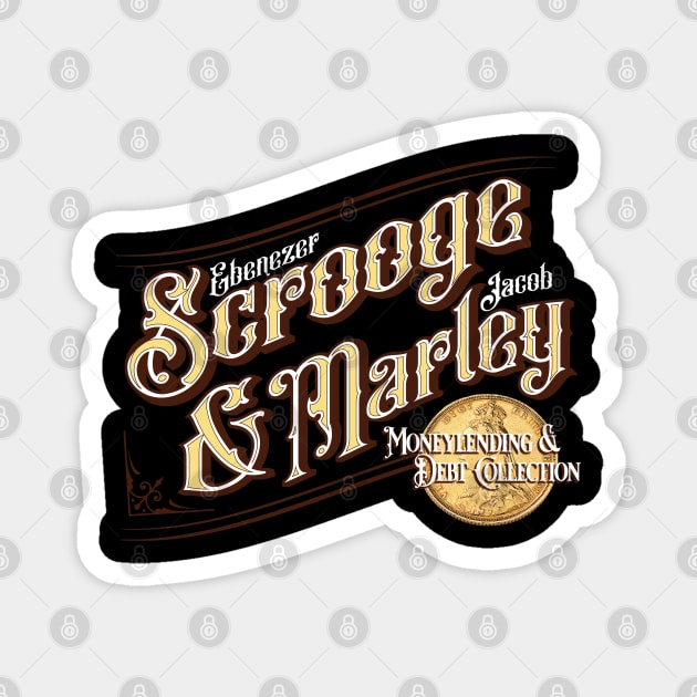 Scrooge And Marley Design Magnet by HellwoodOutfitters