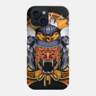 Dragon Warrior with Samurai Helmet Phone Case