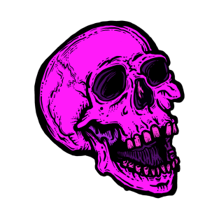 Intense Pink Screaming Skull: Bold Pop of color T-Shirt