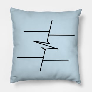 Disturbed Black graphic only Pillow