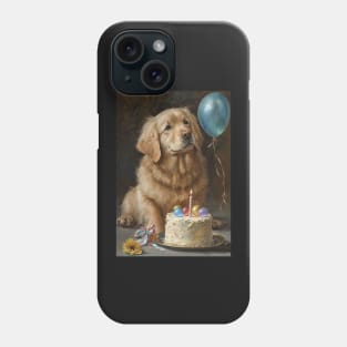 Golden Retriever Dog Birthday Card Phone Case