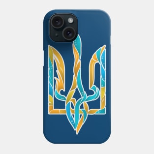 Blue and yellow Ukrainian Trident Phone Case