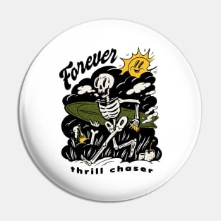 Sunny Skeleton Surf Pin