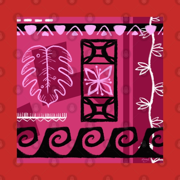 Pink Hawaiian Patterns by ErinKantBarnard