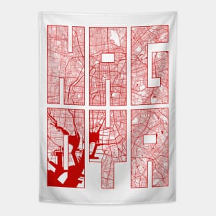 Nagoya, Japan City Map Typography - Oriental Tapestry