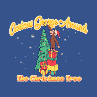 Curious George Around The Christmas Tree T-Shirt