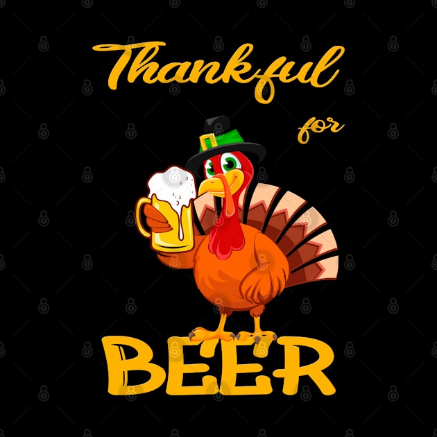 Thankful for BEER the funny thanksgiving turkey by Soul Searchlight