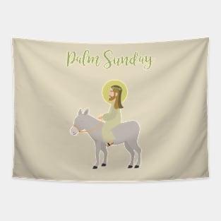 Jesus Riding Donkey Palm Sunday Tapestry